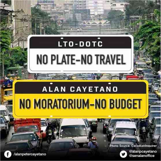 Cayetano threatens to deny LTO 2016 budget amidst plate fiasco image
