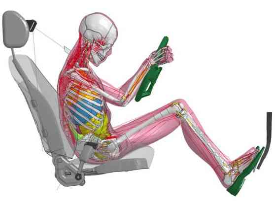 Toyota software simulates muscle movement in car accident image