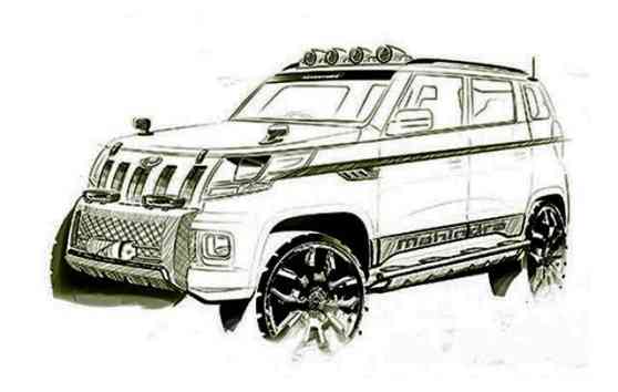 Mahindra previews 'battle tank inspired' TUV300 with sketch image