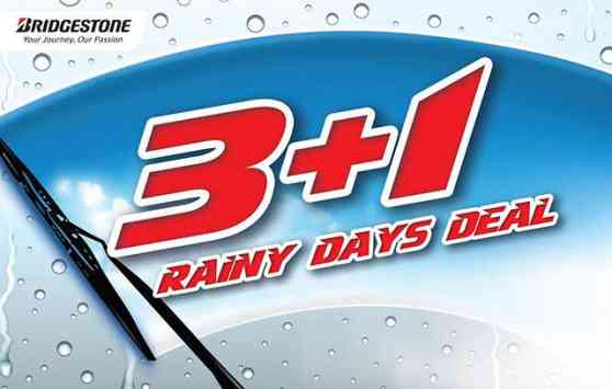 Bridgestone PH offering 3+1 Rainy Days promo image