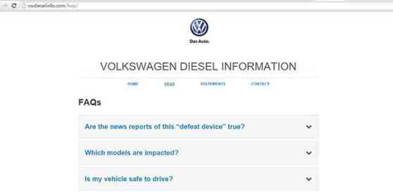 VW launches FAQ site for 'dieselgate' image