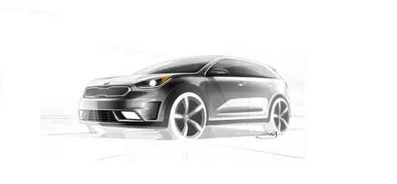 2016 Kia Niro hybrid crossover teased image