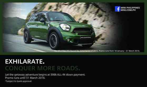 Mini Philippines offers Countryman at 398K all-in image