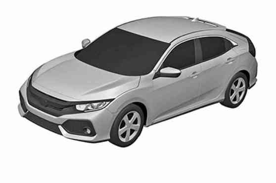 Report: Patent images of 2017 Honda Civic Hatch leaked image