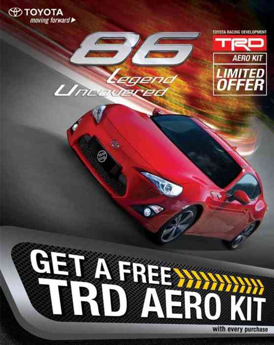 Buy a Toyota 86 and get a TRD bodykit for free image