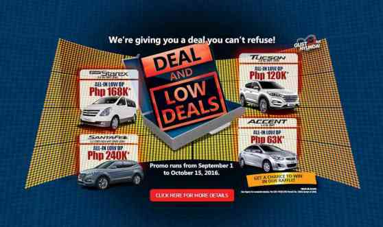 Hyundai offers Deal and Low Deals for selected models until October 15 image