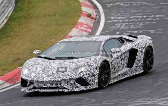 Spied: Redesigned Lamborghini Aventador laps Nurburgring image