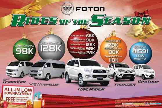 Foton announces Rides of the Season sales promo image
