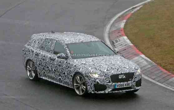 Spied: 2017 Jaguar XF Sportbrake takes on Nurburgring image