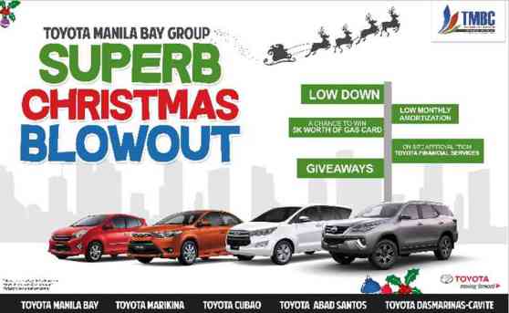 Toyota Manila Bay Corp offering Christmas discounts, promos image