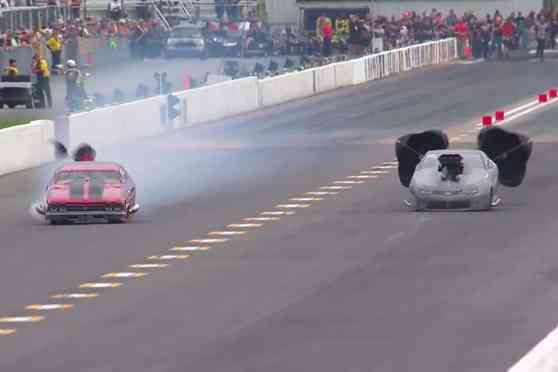 This is why purpose-built drag racing cars need parachutes image