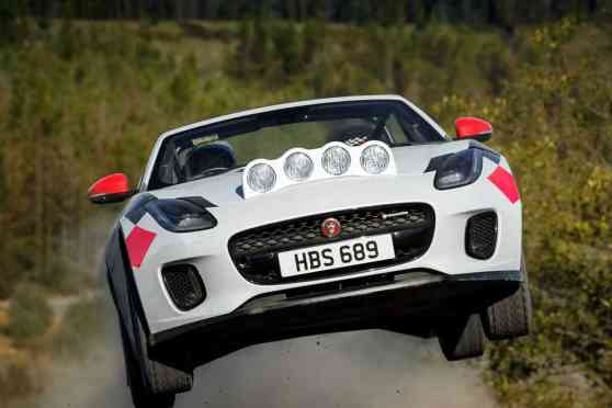 Go open top rallying in this Jaguar F-Type rally car image