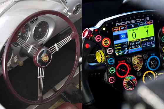 Wood to digital: This is the evolution of Porsche's race steering wheels image