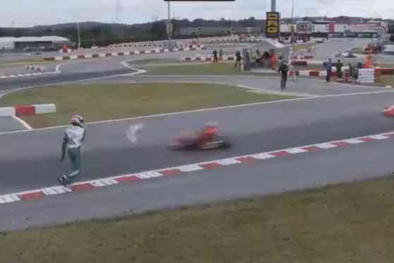 Young karter goes on rage rampage at official CIK-FIA event image