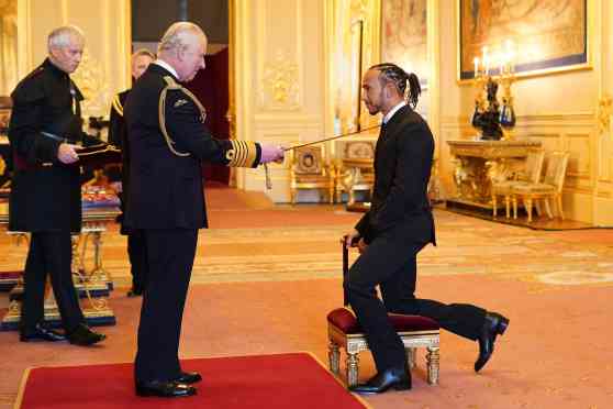 7-time F1 champ Lewis Hamilton has been dubbed a knight image