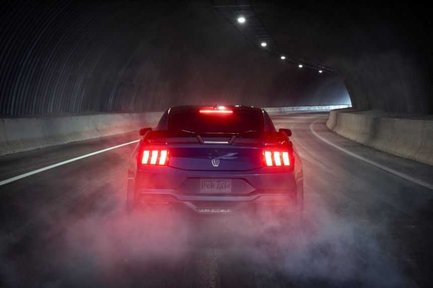 2024 Ford Mustang Dark Horse is one sinister-looking track car image