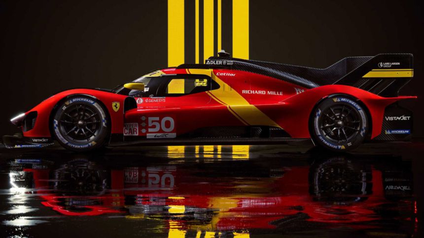 Batmobile in Red: Ferrari reveals 499P Le Mans Hypercar image