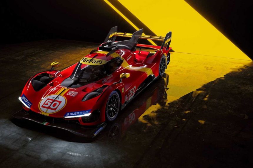 Batmobile in Red: Ferrari reveals 499P Le Mans Hypercar image
