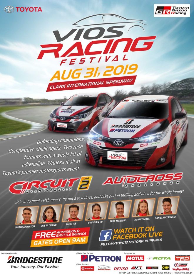 Catch Toyota Vios Racing Festival in Clark on August 31 image