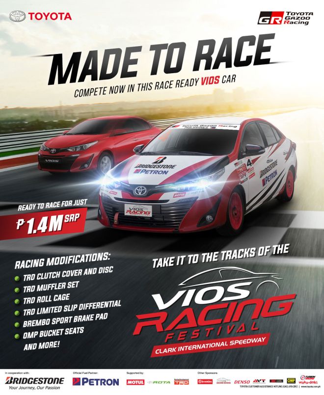 You can now buy a Toyota Vios race car for just Php 1.4 million image