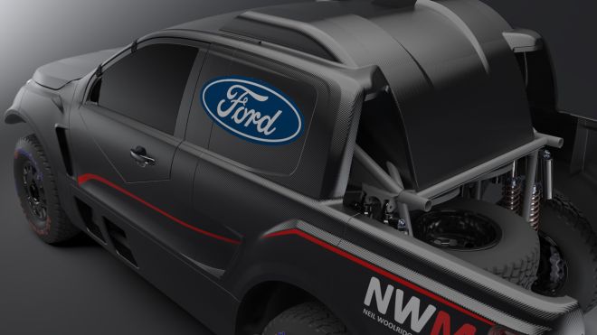 F-150 Raptor-powered Ford Ranger is one mean looking race truck image