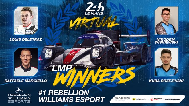 Rebellion-Williams wins inaugural Virtual 24 hours of Le Mans image