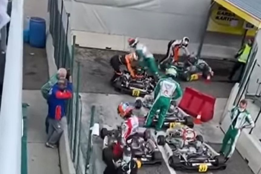 Young karter goes on rage rampage at official CIK-FIA event image