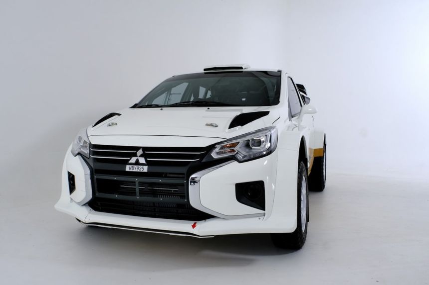 Ralliart built a Mitsubishi Mirage Evolution...sort of image