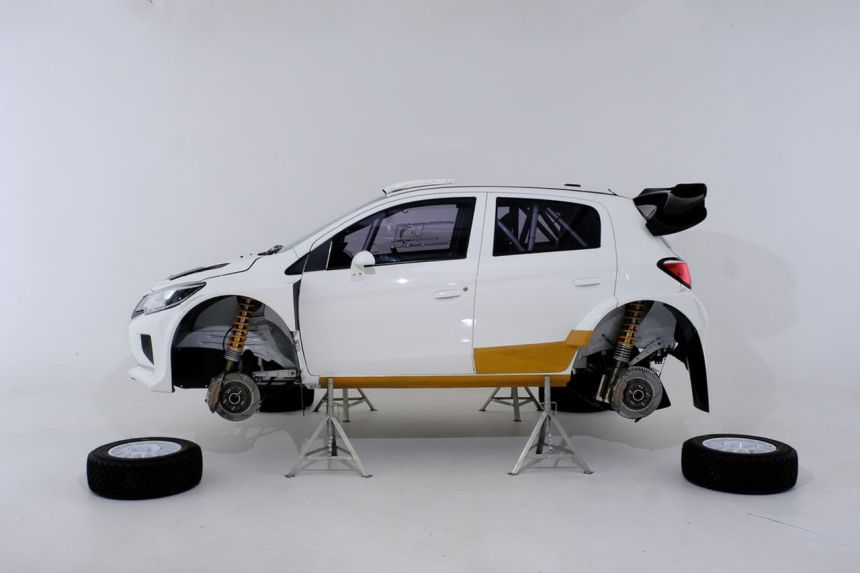 Ralliart built a Mitsubishi Mirage Evolution...sort of image