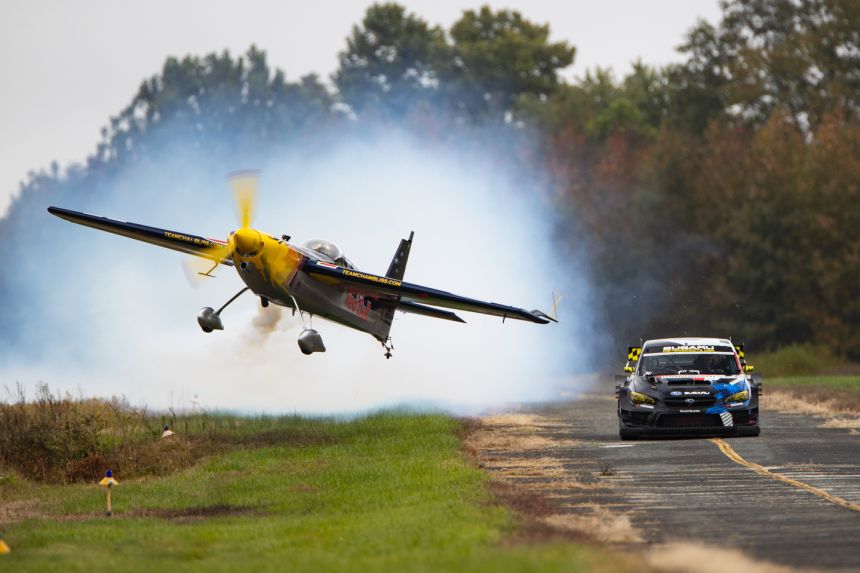 Watch: 862HP Subaru WRX STI jumps over speedboat and drifts image