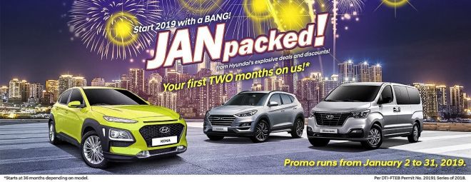 Hyundai greets 2019 with its JANpacked Promo image