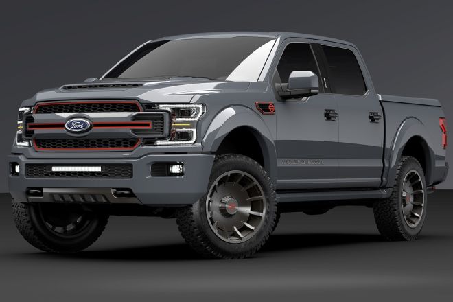 This is Harley Davidson&rsquo;s take on a Ford pickup truck image