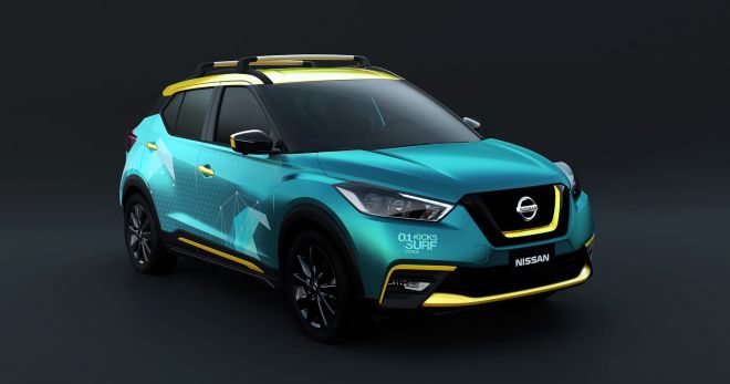 Nissan Kicks Surf has its own shower, waterproof key for the beach image