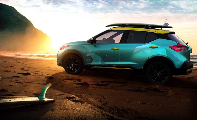 Nissan Kicks Surf has its own shower, waterproof key for the beach image