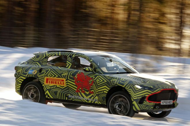 Watch the Aston Martin DBX kick up some snow in Swedish shakedown image