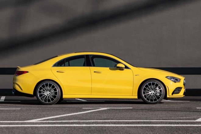 The Mercedes-AMG CLA 35 is a junior sport sedan image