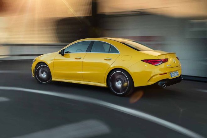 The Mercedes-AMG CLA 35 is a junior sport sedan image