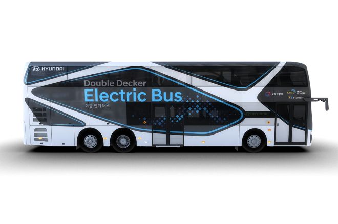 Hyundai electric double decker bus image