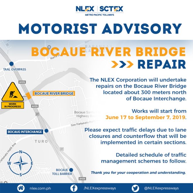 Heads up: Bocaue River Bridge along NLEX to undergo repair works image