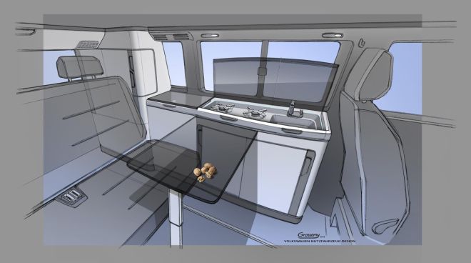 Volkswagen campervan looks good with a two-tone paintjob image