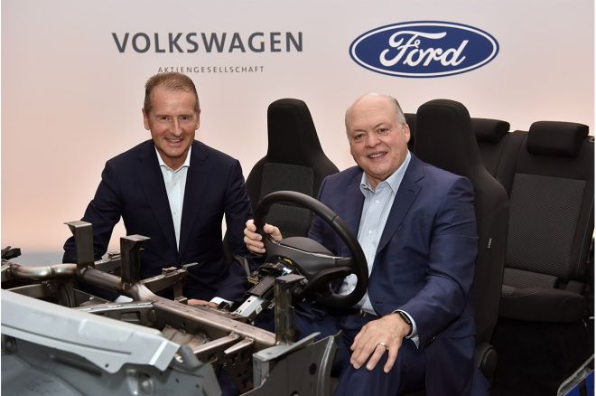 Ford & Volkswagen join forces to shake up EV market, self-diriving tech image