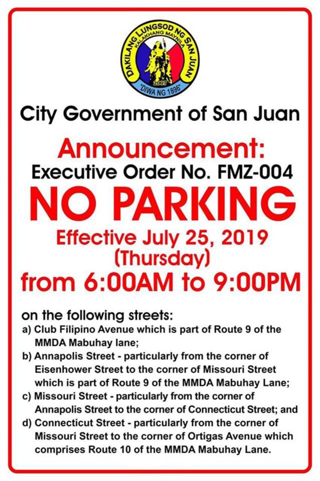 You can no longer park along the streets near Greenhills image