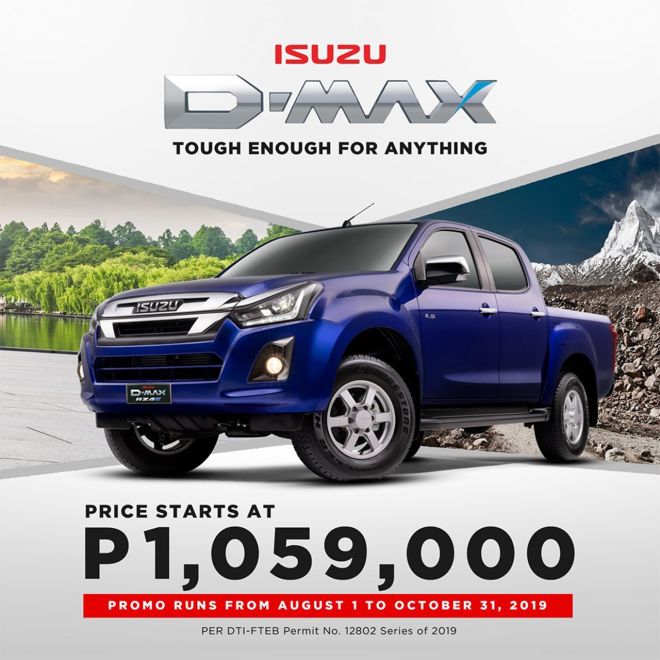 Get an all-new Isuzu D-Max RZ4E for as low as Php 1.059 million image