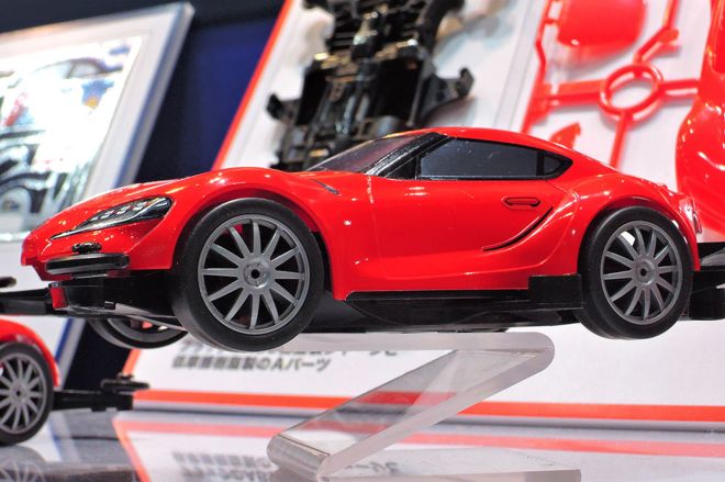 We want to build this Tamiya Mini 4WD Toyota GR Supra image