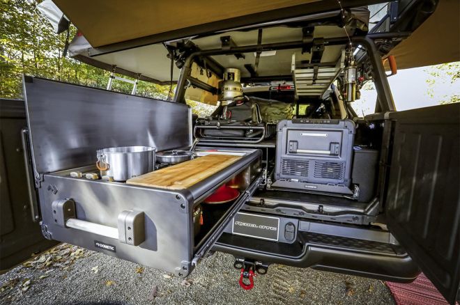 Go glamping in the woods with Ram 1500 Rebel Off The Grid image