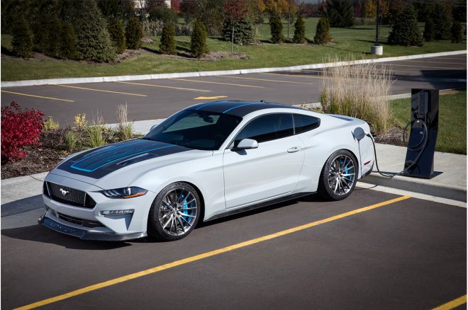 Ford unleashes a stick-shift, 900 HP electric Mustang...concept image