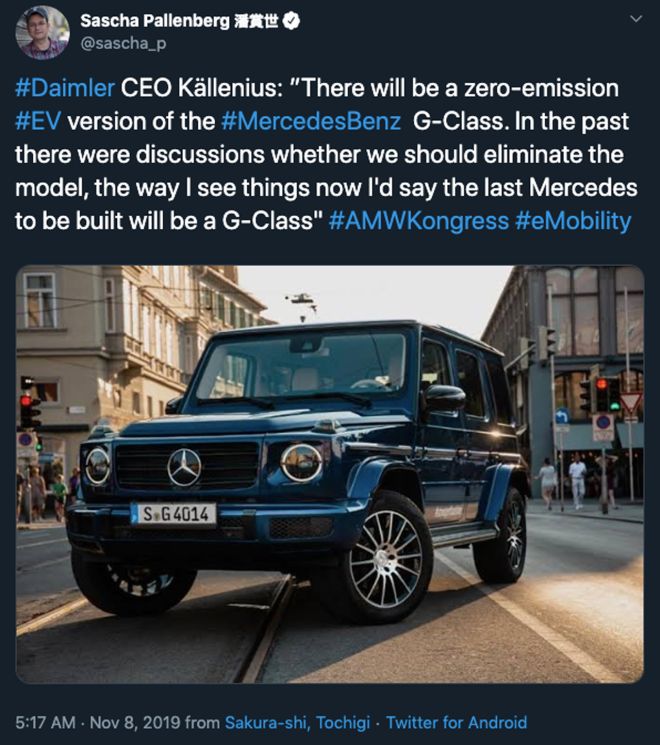 Mercedes-Benz is building an electric G-Class image