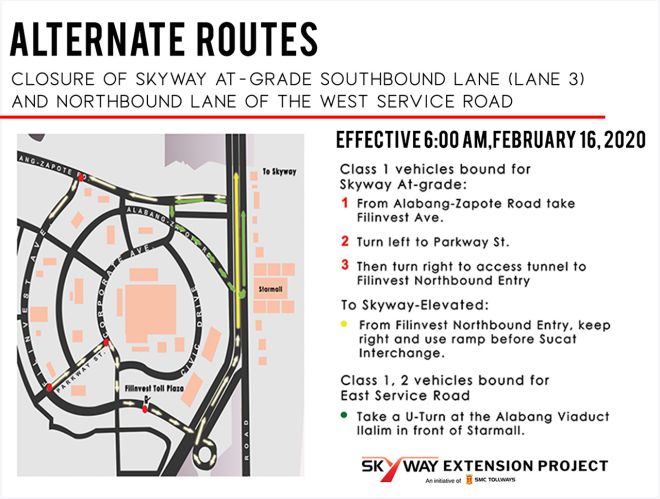 SLEX to close lanes and exits for Skyway extension image