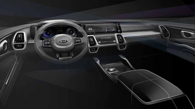 2021 Kia Sorento sketched out image