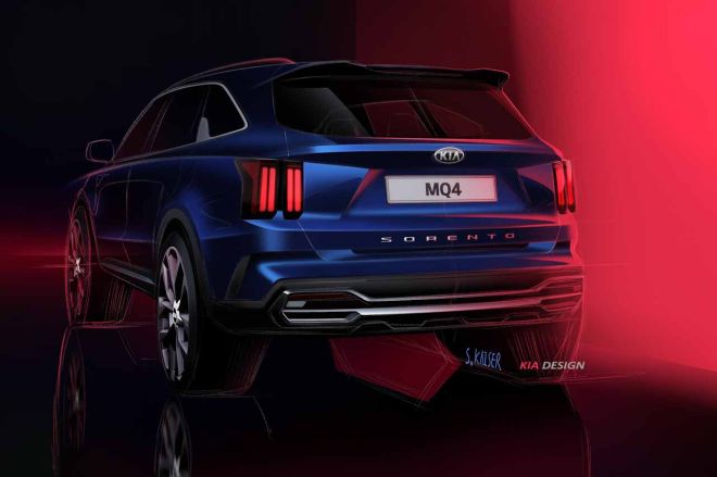 2021 Kia Sorento sketched out image